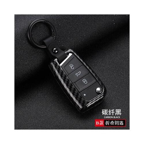 Alloy Car Key Case Cover shell For Volkswagen VW Golf 7 MK7 Tiguan Touran 2017 For Skoda Octavia A7 RS For Seat Leon Ibiza