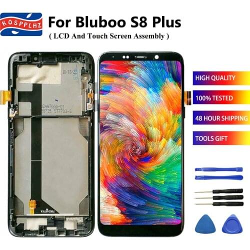 For Bluboo S8 Plus / S8+ Mobile Phone LCD Display + Touch Screen Sensor Assembly With Frame 100% Tested Work S8Plus Screen Part