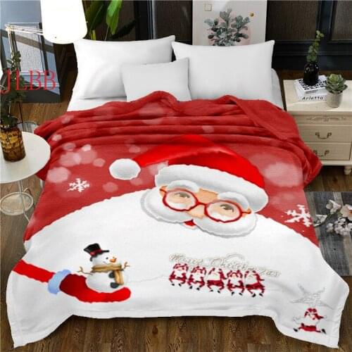 Home Textile Throw blanket Santa snow Flannel fleece bedspread elephant quilts 150*200cm New 3D blanket bed covers Christmas bed