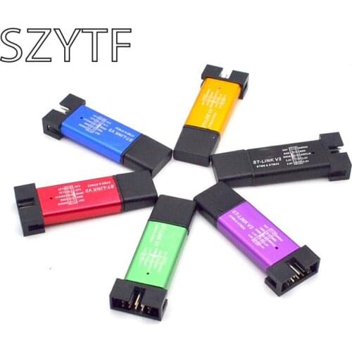 Hot Sale 10pcs/lot ST LINK Stlink ST-Link V2 Mini STM8 STM32 Simulator Download Programmer Programming With Cover