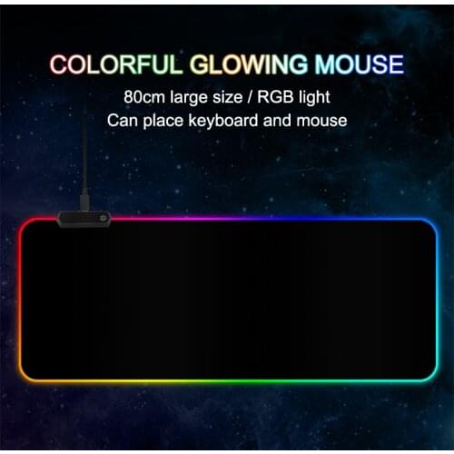 CHYI Large Size Gaming Mouse Pad RGB Glowing LED Extended Illuminated Keyboard Desk Mat Waterproof Mousepad For Overwatch Gamer