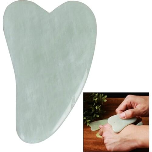 Care Massage Tool Spa Acupuncture Scraper For Back Face Arm Leg Natural Jade Stone Gua Sha Scraping Board Body