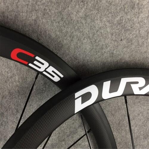 38mm Carbon Fiber Black Red decal Road Carbon Bicycle Wheelset include hubs and quick release Road Bike Wheelset