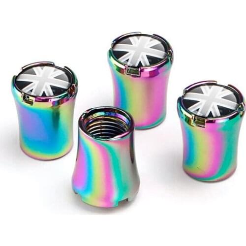 4pcs/Lot British Black Flag Car Tire Valve Caps For Jaguar XF XK XKR X-type Wheel Tires Air Dust Waterproof Screw Airtight Cap