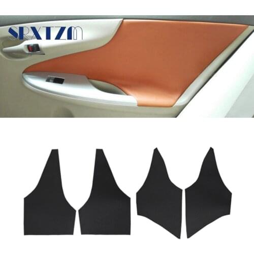 Microfiber Leather Interior Car Styling Door Panel Covers Trim For Toyota Corolla 2007 2008 2009 2010 2011 2012 2013