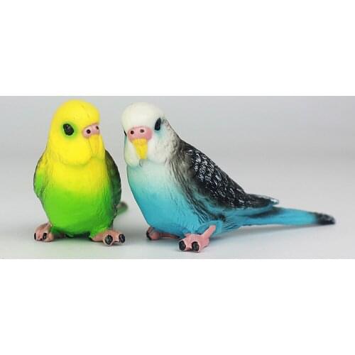 Creative Simulation Parrot Parakeet Miniature Landscape Ornament Animal Model Lawn Figurine Artificial Bird Photography Props