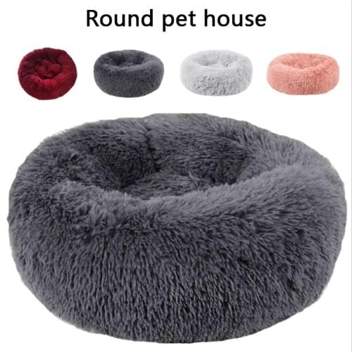 Pet Dog cat Bed Comfortable Donut Cuddler Round Dog Kennel Ultra Soft Washable Dog and Cat Cushion Bed Winter Warm Sofa