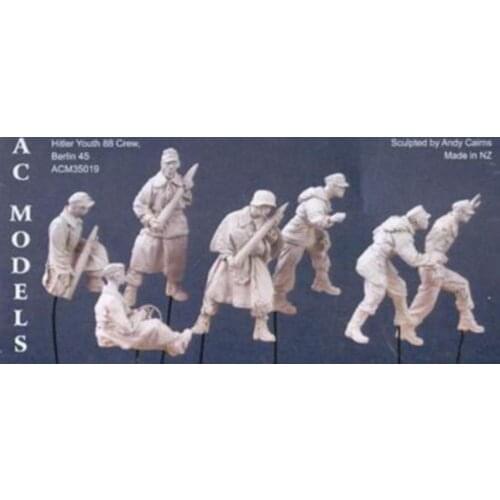 WWII German Artillery 7-man resin model kit 1:35 resin sand table model