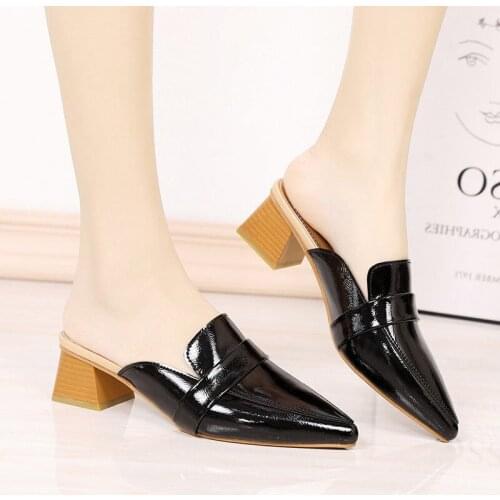Summer Woman Pleated Shoes Transparent Perspex Crystal High Heels Open Toe Mules Ladies Slides Shoes White Black Size 41