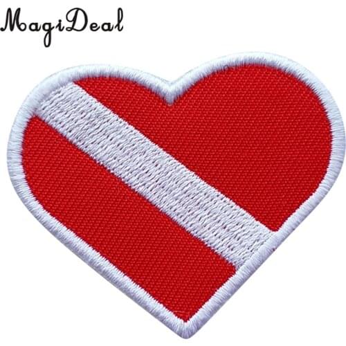 Diver Down Flag Patch Maritime Signal Alpha Flag Embroidered Sew On Iron-on Badge Underwater Scuba Diving Dive Souvenir Gift
