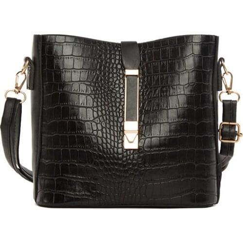 Bottle Bottom Crocodile Pattern Accessory Bag