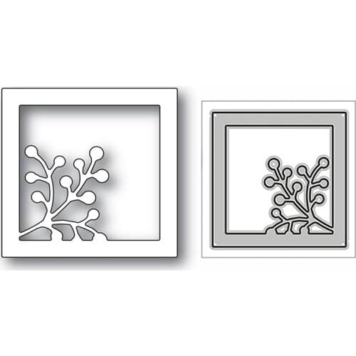 New Berry Corner Square Frame 2020 Metal Cutting Dies for DIY Scrapbooking and Card Making Decorative Embossing Craft No Stamps