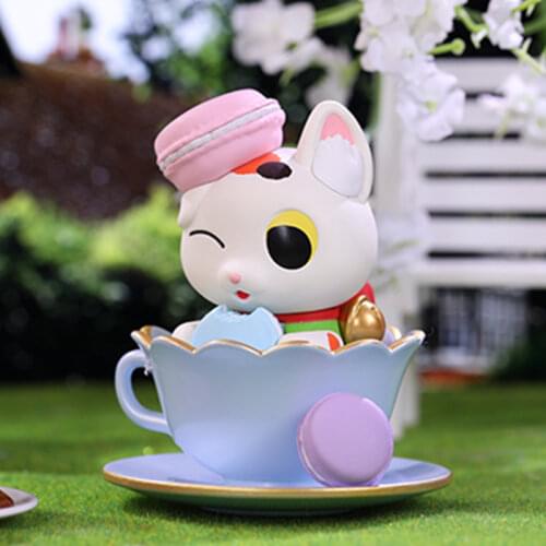 Original POPMART Xiaoxia Dessert Cat Series Blind Box Toy Figure Determined Style Cute Anime Character Gift