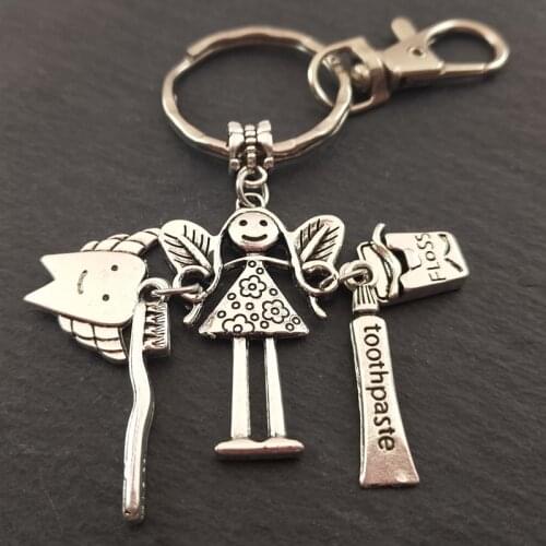 Dentist Gift Tooth Fairy Purse Charm dental surgeon wisdom tooth extraction present fairy unique hygienist birthday present