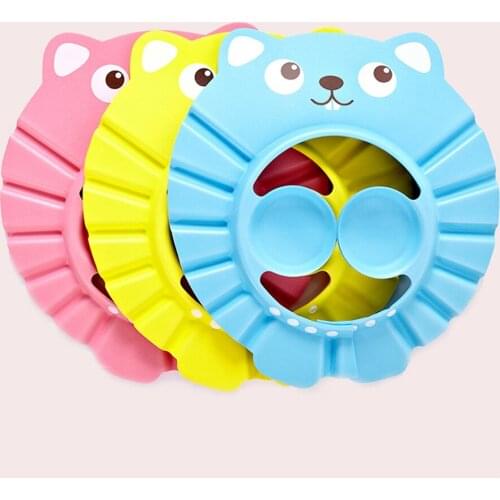 Baby Shower Cap Adjustable Hair Wash Hat for Newborn Baby Shower Ear Protection Cap Kids Adjustable Hair Wash Hats Toiletries