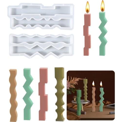 Speical Shaped Strip Candle Silicone Mould European Simple Candle Molds Christmas Home Decoration Candle Moulds