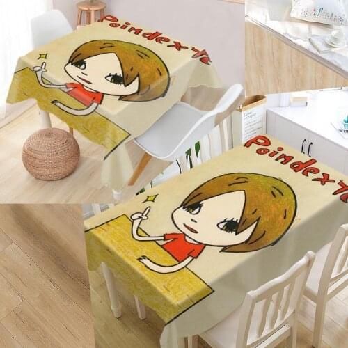 Nara Yoshitomo Custom Table Cloth Oxford Fabric Rectangular Waterproof Oilproof Table Cover Family Party Tablecloth