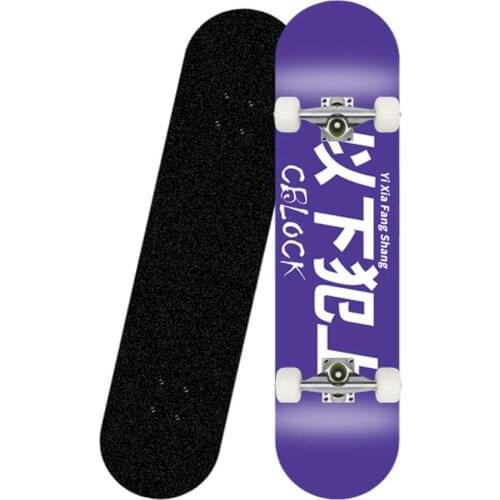 Skateboard 80cm Pop Complete Skateboard 7-Layer Maple Wood Skateboard Teen Adult Beginner Girls Boys Skateboard