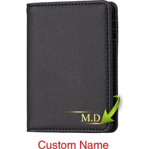 Free Engraved Slim Soft Wallet Mini Women Credit Card Wallet Purse Card Holders Men Vertical Wallet Driving License Bag Card Set