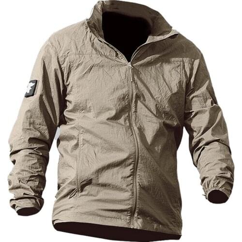 Summer Windbreaker Thin Army Military Jackets Waterproof Quick Dry Tactical Skin Jacket Men Sunscreen Breathable Hooded Raincoat