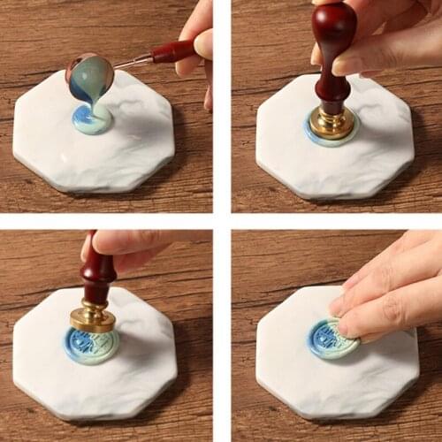 Octagon Cooling Demoulding Plate Pad Cover Wax Seal Stamp Sealing Beads Pads 581E