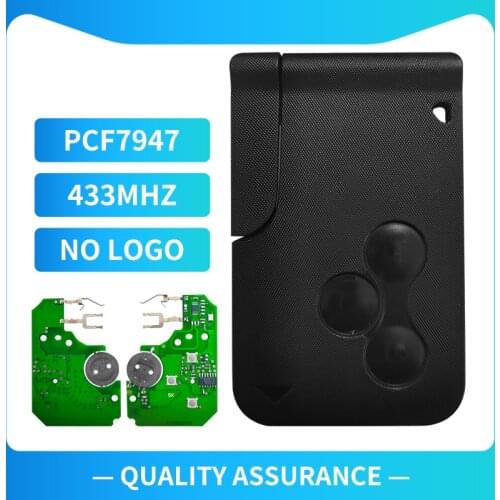XNRKEY new type 3 Buttons 434Mhz pcf7947 Chip Remote Card Key Smart Key For Renault Megane Scenic 2003-2008