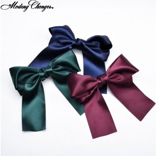 1PC Sweet Multicolor Hair Clip Korean Oversized Hairpins New Fashion Handmade Long Ribbon Barrette Bows Hair Accessories Hot