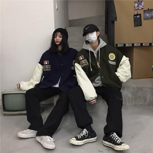 Women Spring new Baseball jacket Street style Loose Plus size Coat autumn Female Patch stitching Casual Oversize Outerwear