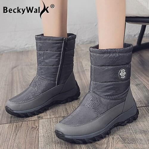 2021 Waterproof Snow Boots For Winter Women Shoes Women Boots Warm femmes bottes Mid-calf Winter Boots Platform Shoes WSH3719