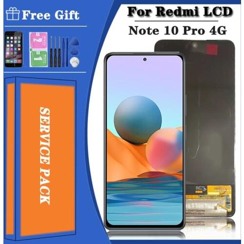 6.67"Original For Xiaomi Redmi Note 10 Pro LCD Display With Frame M2101K6A LCD Touch Screen Digitizer Assembly