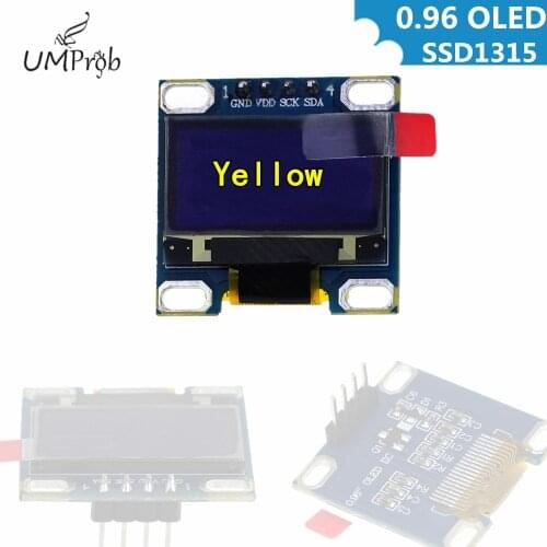 0.96 inch IIC Serial White OLED Display Module 128X64 I2C SSD1315 12864 LCD Screen Board GND VCC SCL SDA 0.96" for arduino
