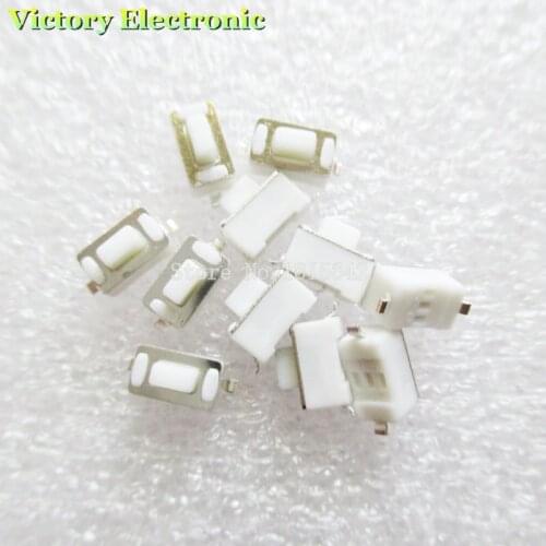 100PCS/LOT 3*6*5mm 2pin SMD Tact Switch Push Button White Button Touch Micro Switch 3x6x5H