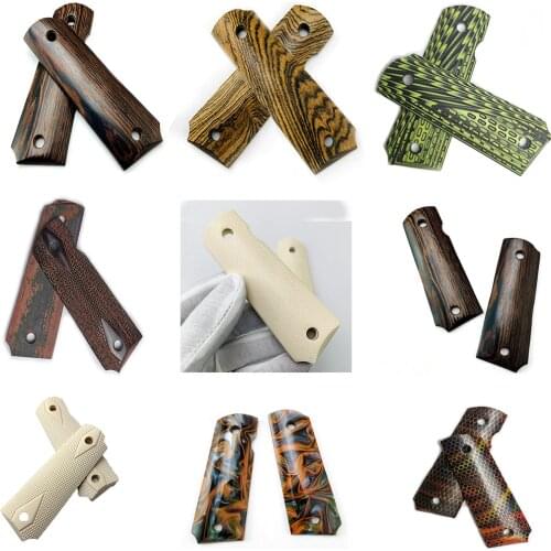1911 Grips High Polished Wood Grips Material Custom CNC Handle Material Non-slip Patches 1911 Accessories Modified