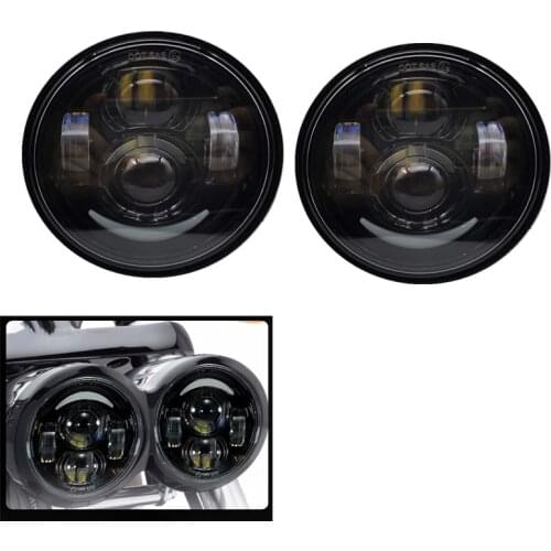 2pcs 5 Inch Motorcycle LED Headlights for Harley FXDF 2008 up Hi/Low Beam DRL Driving Projector Headlamp for Dyna Fat Bob