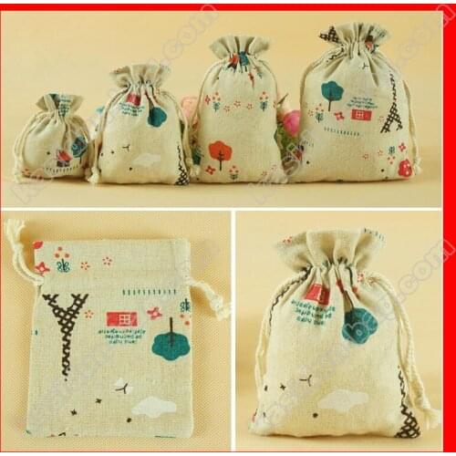 200pcs/lot) Wholesale kids girl candy gift bag jute fabric