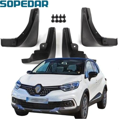 SOPEDAR 4PCS Splash Guards Mudguards for Renault Captur 2018 Front Rear Mudflaps Auto Styling Wheel Mud Flaps Exterior Pats