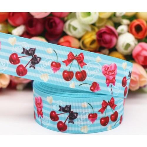 5 Yards 1'' 25MM Flowers And Animals Printed Grosgrain Ribbons For Hair Bows DIY Handmade Materials Y19092401