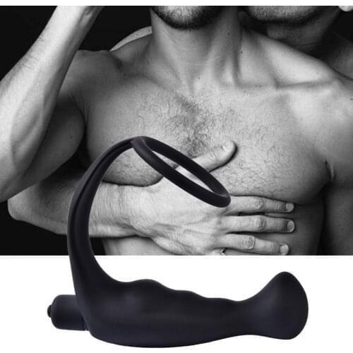 OLO G-Spot Anal Plug Waterproof Lock Fine Ring Vibration Male Prostate Massage Masturbation Device Sex Toys For Men Couples Gays