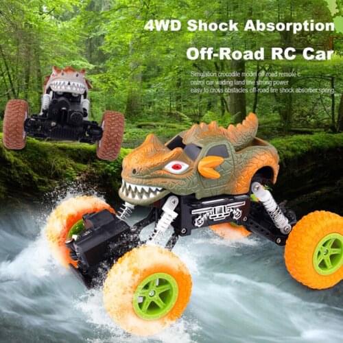 RC Car 4WD 4CH Off-Road Crocodile Model Vehicle Shock Absorption Anti-Collision Big Foot Climbing Remote Control Toys Cars