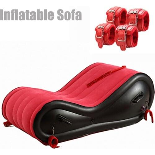 BDSM Sex Inflatable Sofa Sex Furniture Chair With Handcuffs Ankle Cuffs Lazy Sofa Sex Furniture Adult Sex Toys For Couples