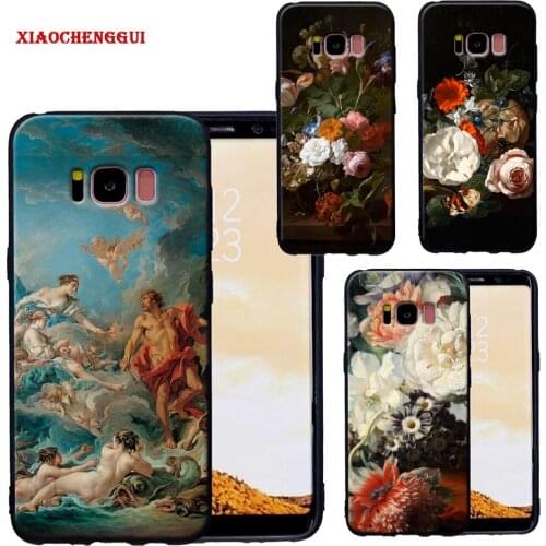 Classic painting flower aesthetic Soft silicone Phone Case Cover Shell For samsung galaxy s6 s7 edge s8 s9 plus s10 case Cover
