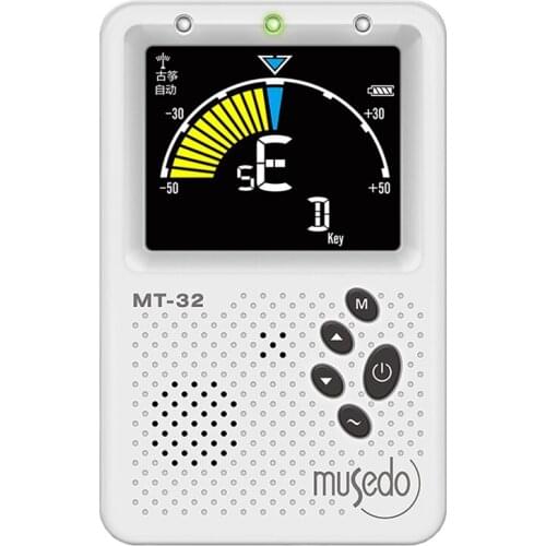 Musedo Metronome Tuner, Rechargeable 3 in 1 Digital Metronome Tuner Tone Generator for Ruan Yangqin Erhu in Guzheng