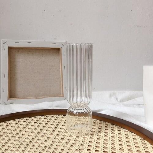 Flower Vase For Home Decor Glass Vase Flower Terrarium Glass Containers Table Ornaments Rustic Nordic Vase