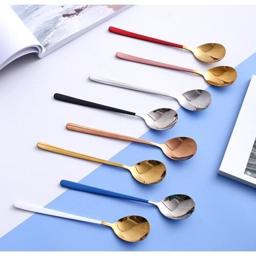 Dessert Spoon Macalon Net Red Creative Stainless Steel Nordic Ins Korean Spoon Meal Spoon Stirring Spoon Spoon Spoon vajilla