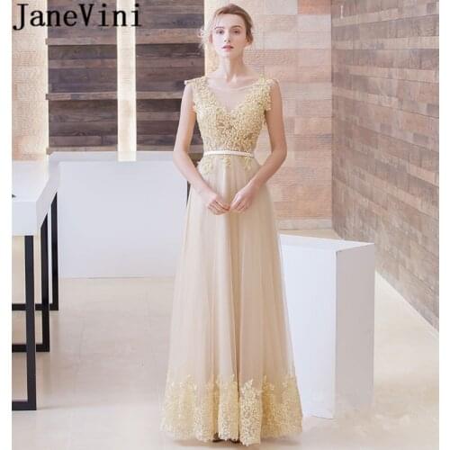 JaneVini Elegant Lace Mother of the Bride Dresses for Weddings Beading Sequins Women Evening Dress Tulle Groom Godmother Gowns