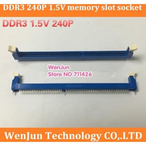 DDR3 240P 1.5V memory slot socket for desktop computer--Blue color