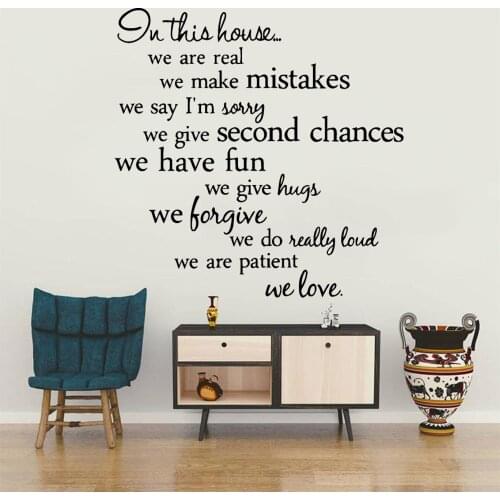Hot sale Family quote Vinyl Decals Wall Stickers Decor Living Room Bedroom Removable Decor Wall Decals
