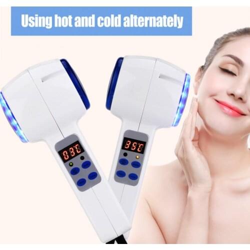 Hot Cold Hammer Cryotherapy Blue Photon Acne Treatment Skin Beauty Massager Facial Skin Care Machine
