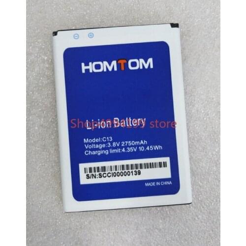 Homtom C13 phone battery 2750mah for HOMTOM C13 Android 3G WCDMA Smartphone 5.0 Inch MT6580M Quad-core