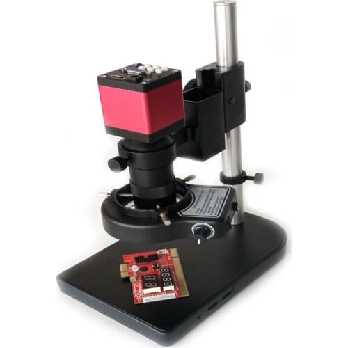13MP 720P 2 in 1 HDMI VGA outputs Industry Microscope Camera with 8X -130X Zoom C-mount Lens for smartphone pcb repair